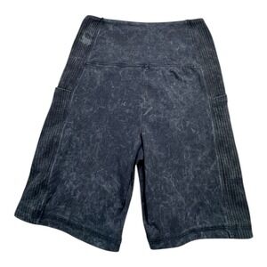 VAR Acid Wash Ribbed Pocket Biker Shorts Women's Size M